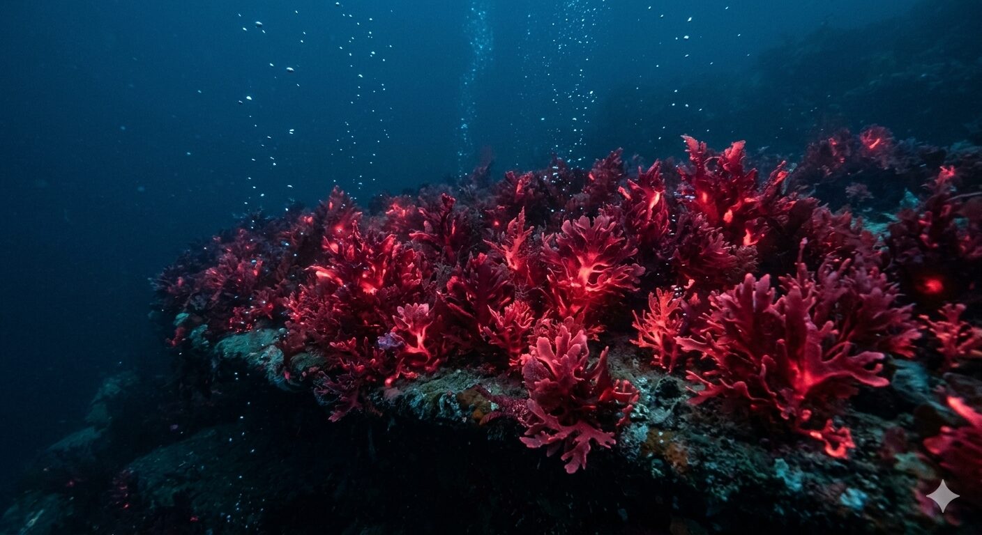 超深海層における紅き「ルビー・ネビュラ」の群生
